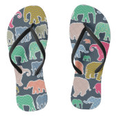 Colorful Elephants, Pattern Of Elephants, Zigzag Badesandalen (Fußbett)