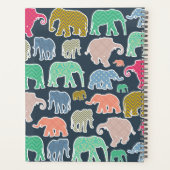 Colorful Elephants, Pattern Of Elephants, Zigzag Planer (Rückseite)