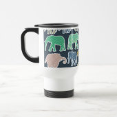 Colorful Elephants, Pattern Of Elephants, Zigzag Reisebecher (Links)