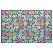 Colorful Elephants, Pattern Of Elephants, Zigzag Stoff (Fat Quarter (45,7 x 55,9 cm))