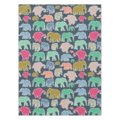 Colorful Elephants, Pattern Of Elephants, Zigzag Tischdecke (Vorderseite)
