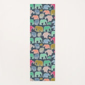 Colorful Elephants, Pattern Of Elephants, Zigzag Yogamatte (Vorderseite)