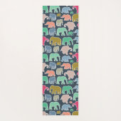 Colorful Elephants, Pattern Of Elephants, Zigzag Yogamatte (Rückseite)