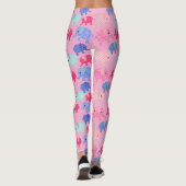 Colorful Elephants Pink Leggings (Rückseite)