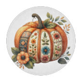 COLORFUL EMBROIDERY LOOK FALL PUMPKIN SCHNEIDEBRETT (Vorderseite)
