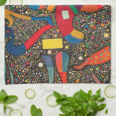 Colorful Ensemble von Wassily Kandinsky Geschirrtuch (Gefaltet)