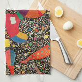 Colorful Ensemble von Wassily Kandinsky Geschirrtuch (Viertel Falte)