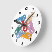 Colorful Euphonium Runde Wanduhr (Winkel)