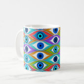 Colorful Evil Eye protection pattern Kaffeetasse (Vorderseite Links)