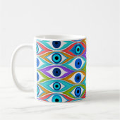 Colorful Evil Eye protection pattern Kaffeetasse (Links)