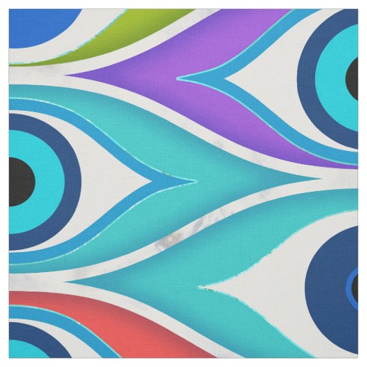 Colorful Evil Eye protection pattern Stoff (Muster)