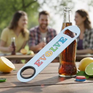Colorful Evolve Peace Sign Bottle Opener Speed Flaschenöffner
