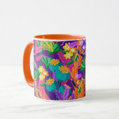 Colorful Exotic Floral Pattern-23148 Tasse (Vorderseite Links)