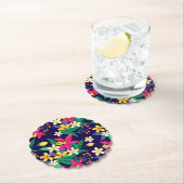 Colorful Exotic Flowers Leaves Pattern-23021 Untersetzer (Vor Ort)