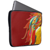 Colorful Exotic Tribal Feathers Red Laptopschutzhülle (Vorne Rechts)