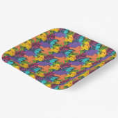 Colorful Exotic Tropical Leaves Pattern-23190 Pappteller (Gewinkelt)