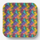 Colorful Exotic Tropical Leaves Pattern-23190 Pappteller (Vorderseite)