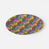 Colorful Exotic Tropical Leaves Pattern-23190 Pappteller (Schrägansicht)