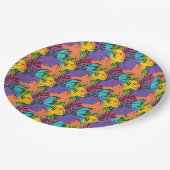 Colorful Exotic Tropical Leaves Pattern-23190 Pappteller (Schrägansicht)