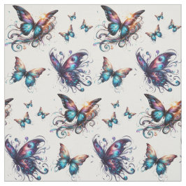 Colorful fabric with butterfly pattern stoff