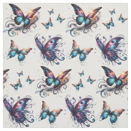 Colorful fabric with butterfly pattern stoff (Muster)