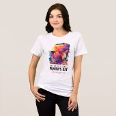 Colorful Faces Abstract Women's Day | IWD Tri-Blend Shirt (Vorderseite voll)