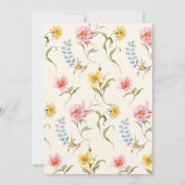 Colorful Fairy First Birthday Enchanted garden Einladung (Rückseite)