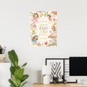 Colorful Fairy First Birthday Enchanted Welcome Poster (Heimbüro)