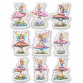 Colorful Fairy Scrapbook Paper Cutouts Aufkleber