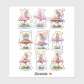 Colorful Fairy Scrapbook Paper Cutouts Aufkleber (Blatt)