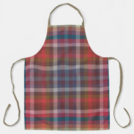 Colorful Fall And Winter Colored Checkered Pattern Schürze