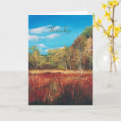 Colorful Fall Landscape Fine Art Danke Karte (Gelbe Blume)