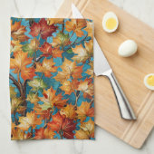 Colorful Fall Leaves Geschirrtuch (Viertel Falte)