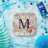 Colorful Fall leaves watercolor pastel color  Pappteller (Party)