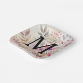 Colorful Fall leaves watercolor pastel color  Pappteller (Gewinkelt)