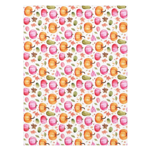 Colorful Fall Pumpkins Elegant Tischdecke (Vorderseite)