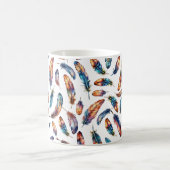 Colorful Falling Feather Art - Boho Graphic Print Kaffeetasse (Mittel)