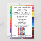 Colorful Family Reunion Invitation Magnet Card (Vorderseite)