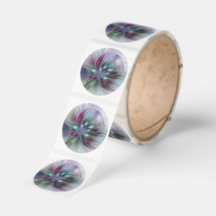 Colorful Fantasy Abstract Modern Fractal Flower