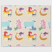 Colorful Fantasy Animals Geschenkpapier (Flach)