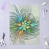 Colorful Fantasy Modern Abstract Flower Fractal Seidenpapier (Basteln)
