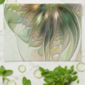 Colorful Fantasy Modern Abstract Fractal Flower Geschirrtuch (Gefaltet)