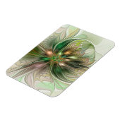 Colorful Fantasy Modern Abstract Fractal Flower Magnet (Linke Seite)