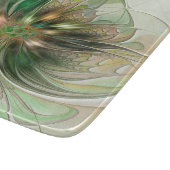 Colorful Fantasy Modern Abstract Fractal Flower Schneidebrett (Ecke)