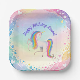 Colorful Fantasy Unicorn Pappteller