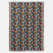 Colorful Farm Rooster And Hens Decke (Vorderseite Vertikal)