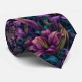 Colorful Fathers Day Gift Lilies Krawatte (Gerollt)