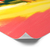 Colorful Fauvist Dubai Skyline Wall Art Poster (Ecke)