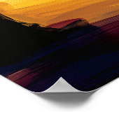 Colorful Fauvist Paris Eiffel Tower Wall Art Poster (Ecke)