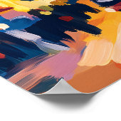 Colorful Fauvist Tokyo Skyline Wall Art Poster (Ecke)